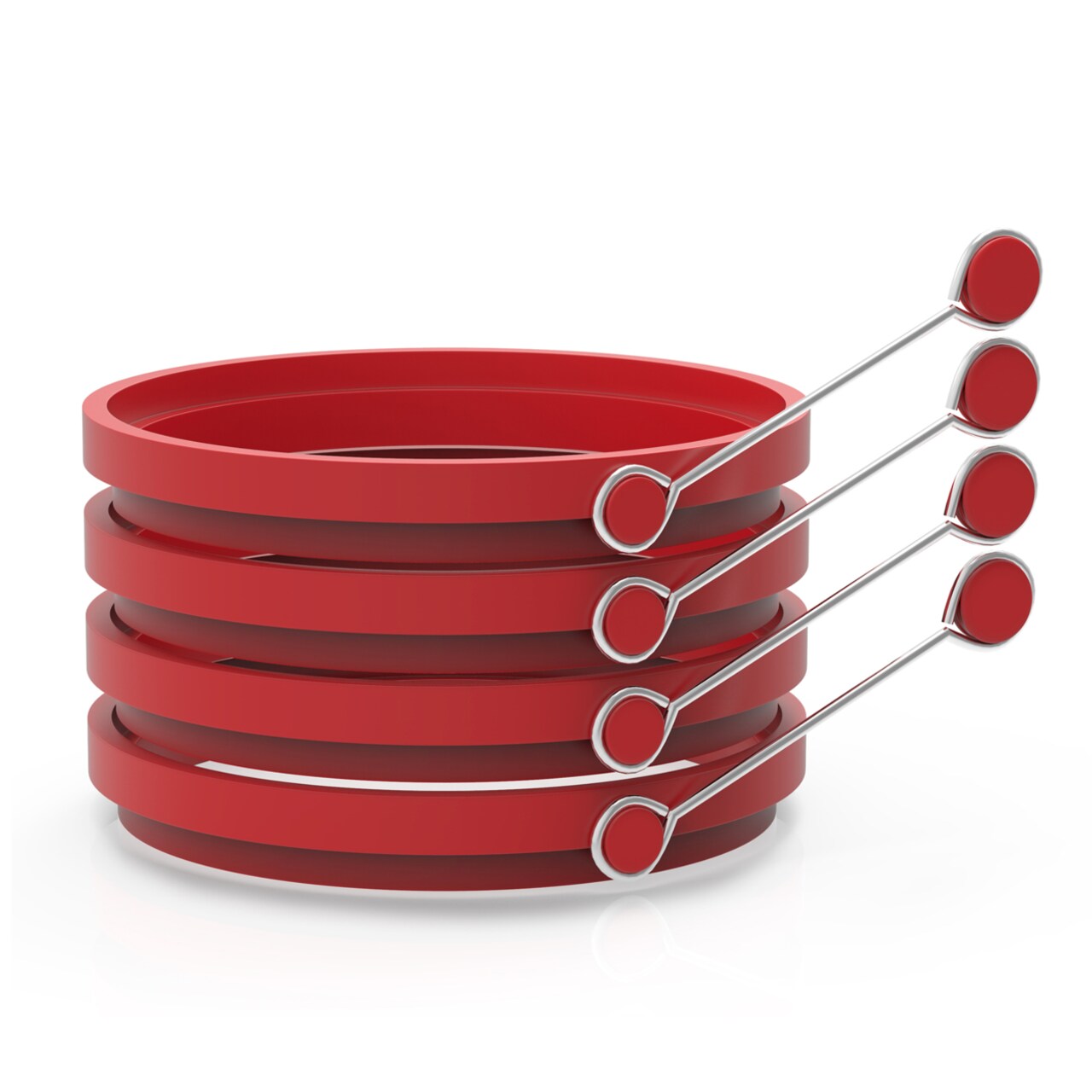 Silicone Egg Ring Set 4 Nonstick Breakfast Pancake Burger Molds 4 Inch Bpa Free